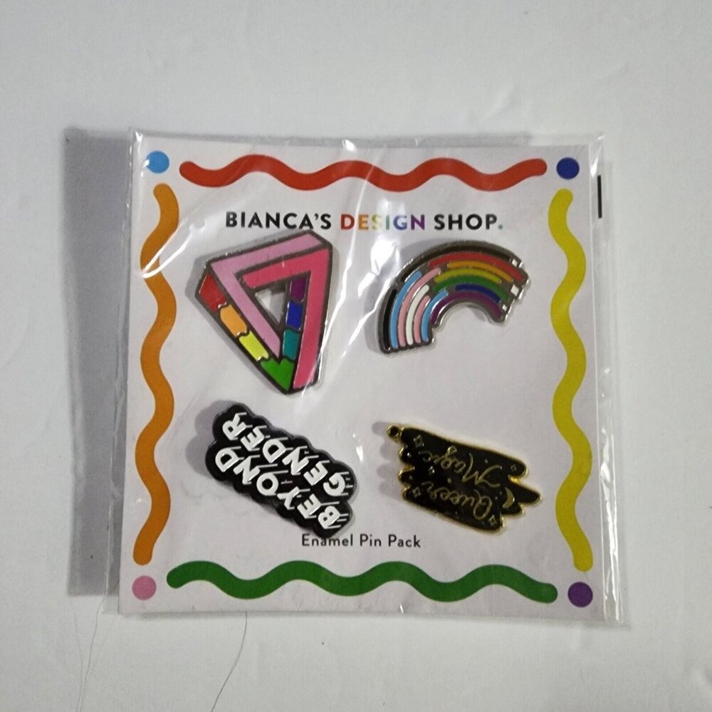 Bianca's Design Shop Enamel‎ Pin Pack Set Gay Pride Rainbow LGBTQ+ New